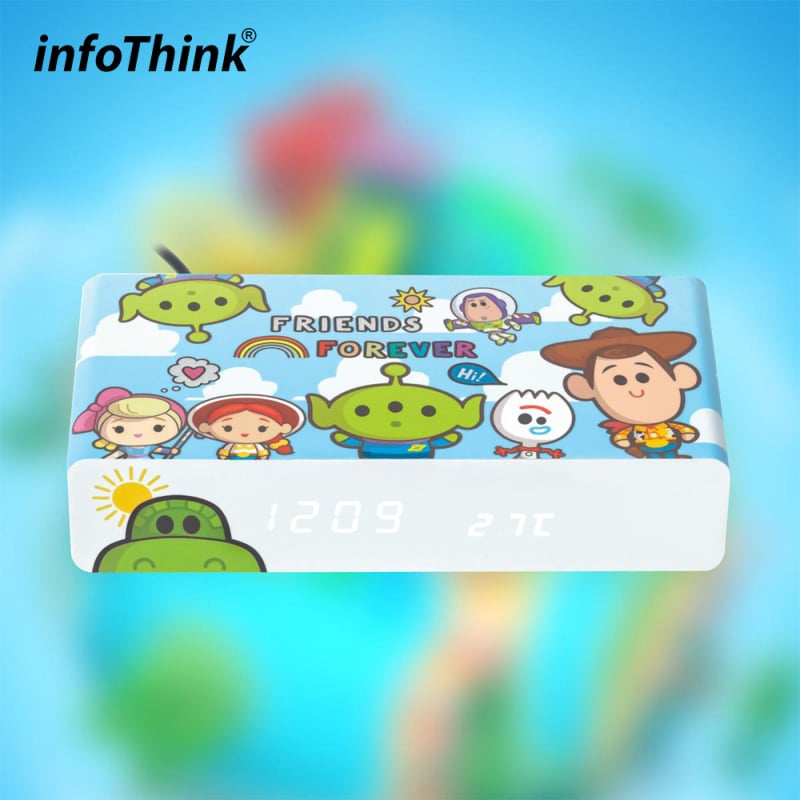 【接受預訂】Infothink 玩具總動員系列電子鐘無線充