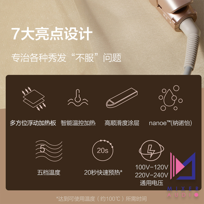 【平行進口 原裝正貨】Panasonic 樂聲 nanoe™ 納諾怡™ 納米離子直髮器 EH-MHS0E