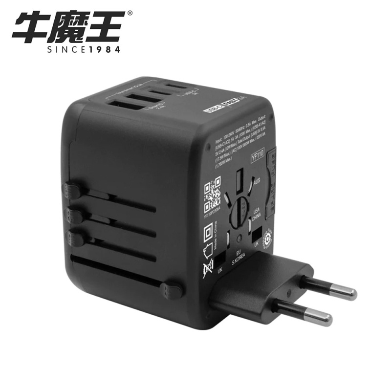 【原裝行貨 一年保養】牛魔王 Maxpower USB-C 4 位充電旅遊插座 YF110