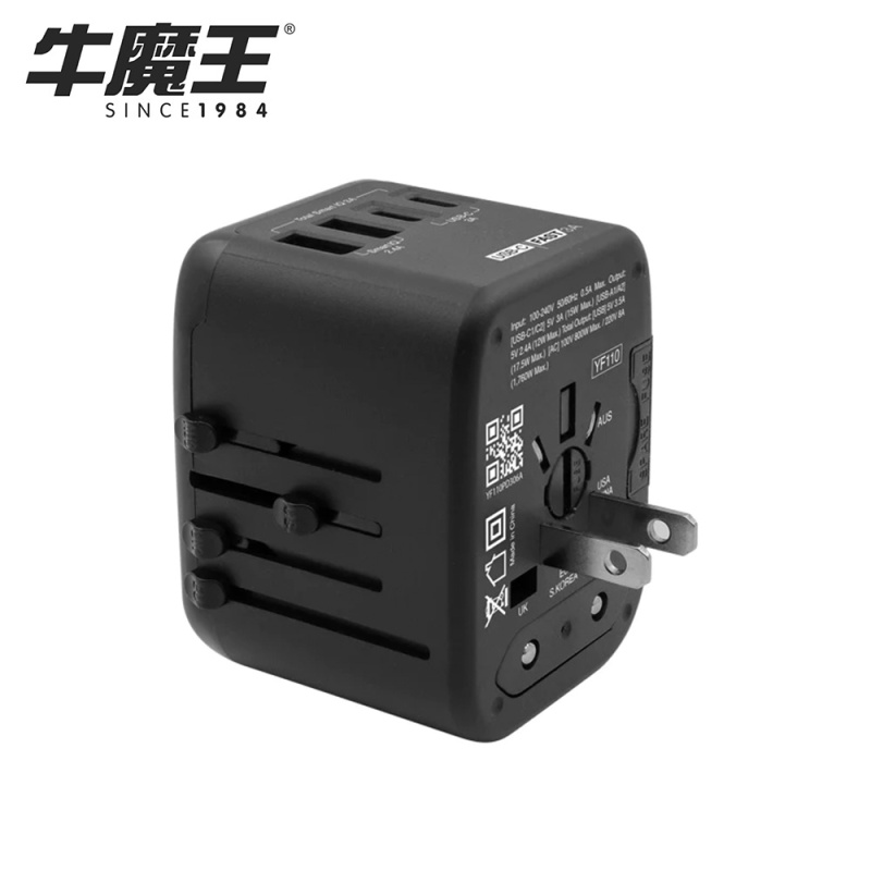 【原裝行貨 一年保養】牛魔王 Maxpower USB-C 4 位充電旅遊插座 YF110