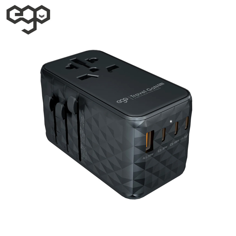 【接受預訂】EGO 120W Travel 氮化鎵 Pro 4USB 旅行轉換插頭 【接受預訂】EGO 120W Travel 氮化鎵 Pro 4USB 旅行轉換插頭