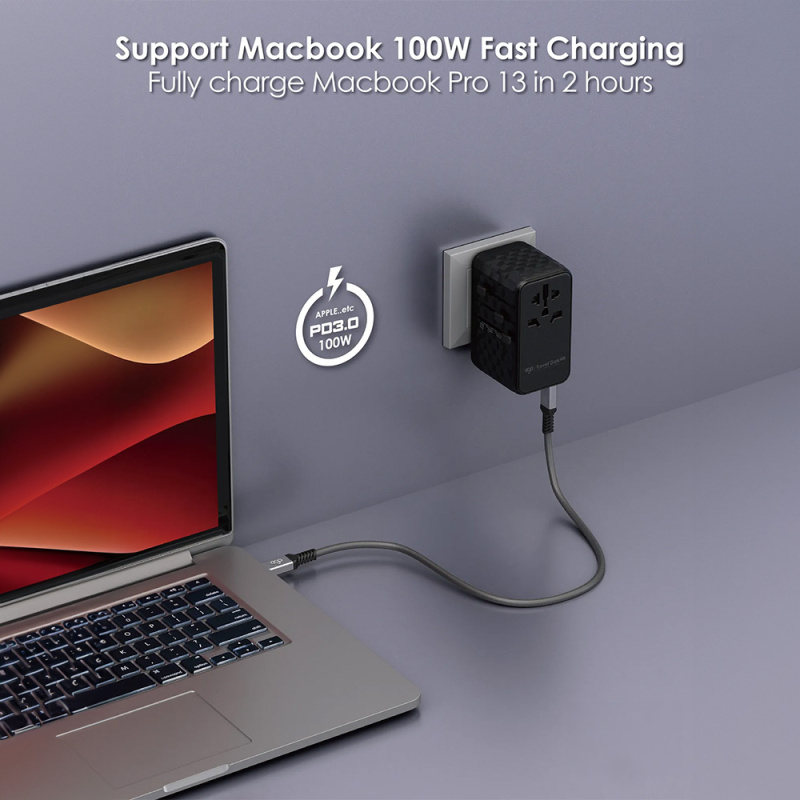 【接受預訂】EGO 120W Travel 氮化鎵 Pro 4USB 旅行轉換插頭 【接受預訂】EGO 120W Travel 氮化鎵 Pro 4USB 旅行轉換插頭
