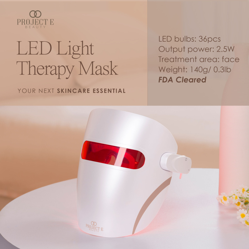 Project E Beauty 光學嫩膚緊緻LED面罩 |去皺 紅光 + 紅外光 | 抗痘 藍光 + 紅光 | 通過美國FDA認證