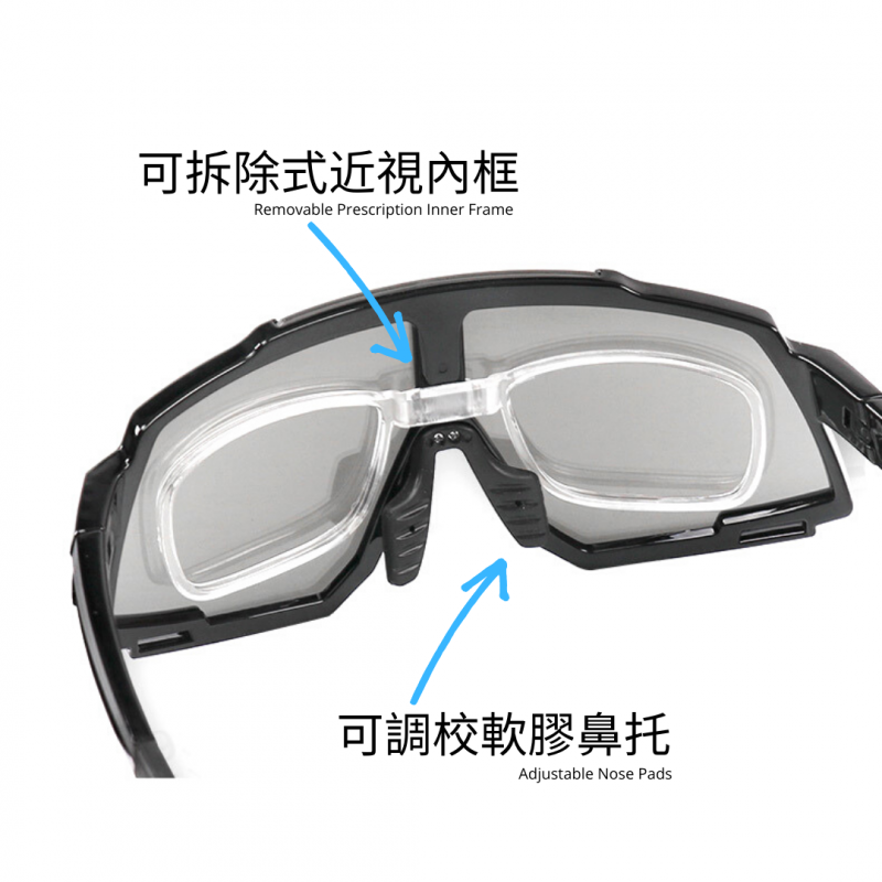 ProEyes - 1 副  - 多款運動太陽眼鏡 連 5 款可更換功能鏡片