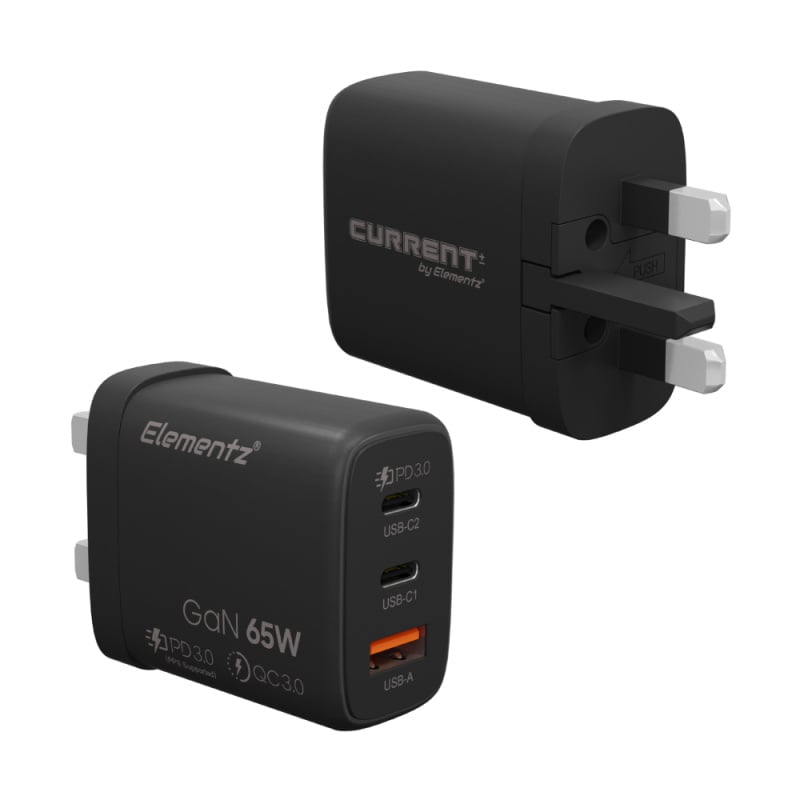 【原裝行貨 一年保養】Elementz PD-65 3 PORT 65W GaN 迷你輕巧快速充電器 【原裝行貨 一年保養】Elementz PD-65 3 PORT 65W GaN 迷你輕巧快速充電器