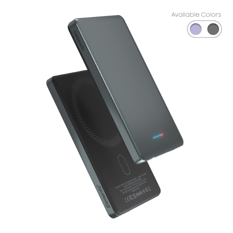 【接受預訂】Elementz 5000mAh 超薄型 磁吸式無線流動充電池 PUS-5000【原裝行貨 兩年保養】