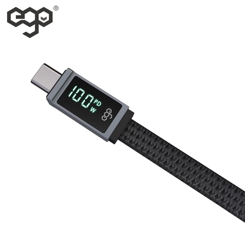 EGO Wiry Max 100W C to C 即時速度顯示充電線