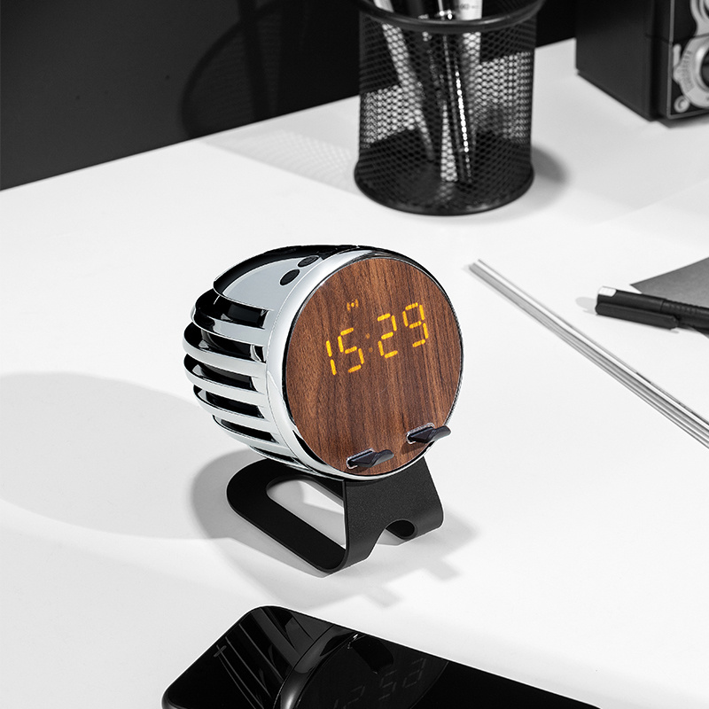 ALVA SoundBox 5 合 1 藍牙音箱、無線充電、彩色霓虹燈帶數字顯示時鐘鬧鐘(2色)