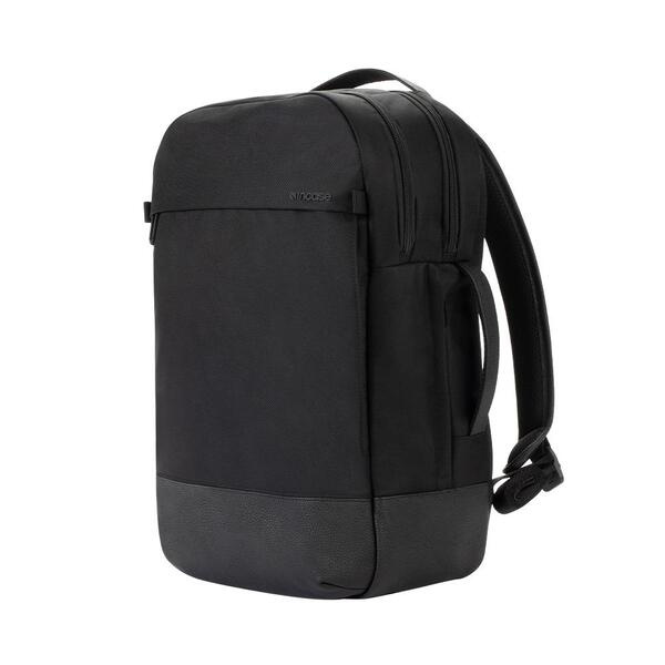 Incase Twill & Leather Backpack 16吋 皮革雙層筆電後背包 (黑)
