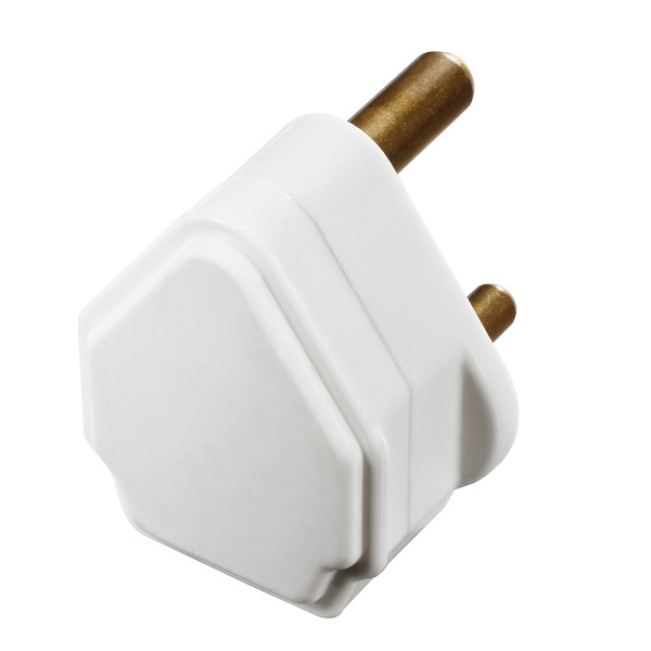 英國Masterplug - [2件裝] 15A 英式三腳圓插 可重新接電線 白色 PT15W