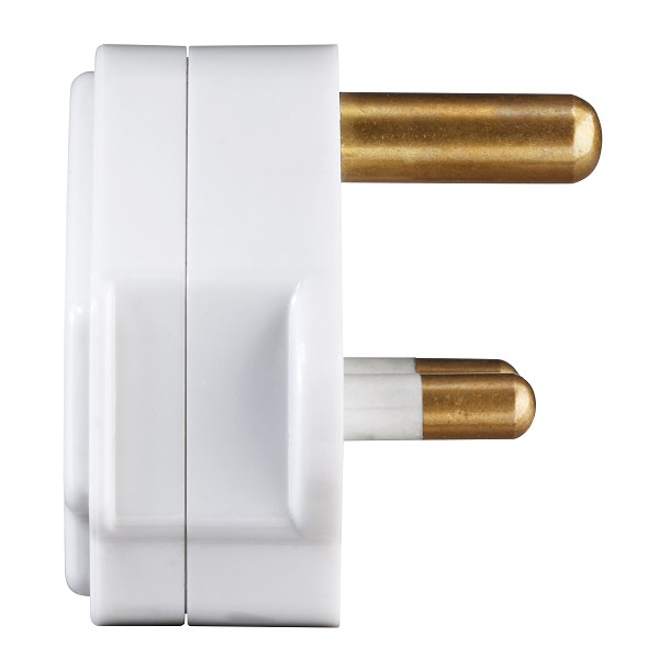 英國Masterplug - [2件裝] 15A 英式三腳圓插 可重新接電線 白色 PT15W