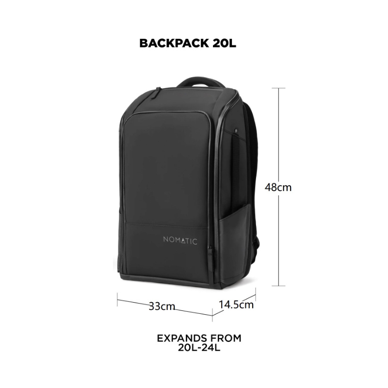 NOMATIC Backpack 高級日用背囊 可擴容 20L