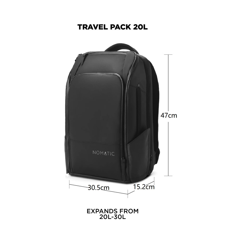 NOMATIC Travel Pack 高級旅行背囊 可擴容 20L