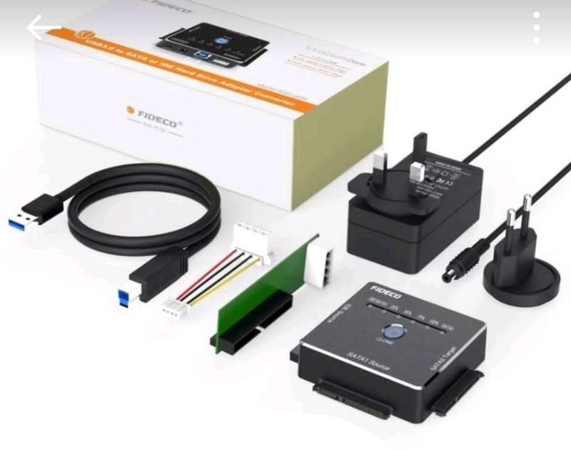 Fideco USB3.0 to IDE / SATA HDD & SSD Adapter with cable and power supply S3G-PL06