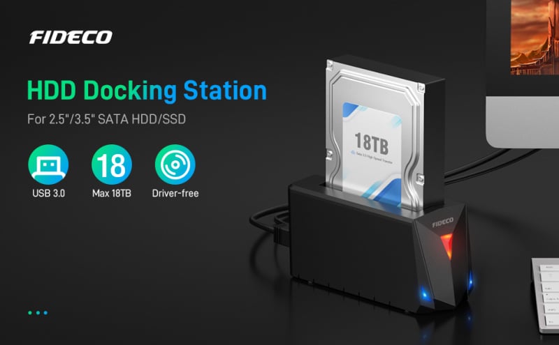 Fideco USB3.0 to SATA HDD / SSD Docking Station YPZ110B