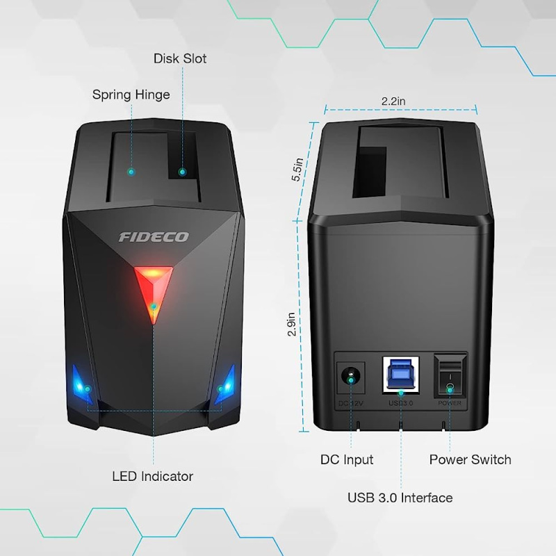 Fideco USB3.0 to SATA HDD / SSD Docking Station YPZ110B