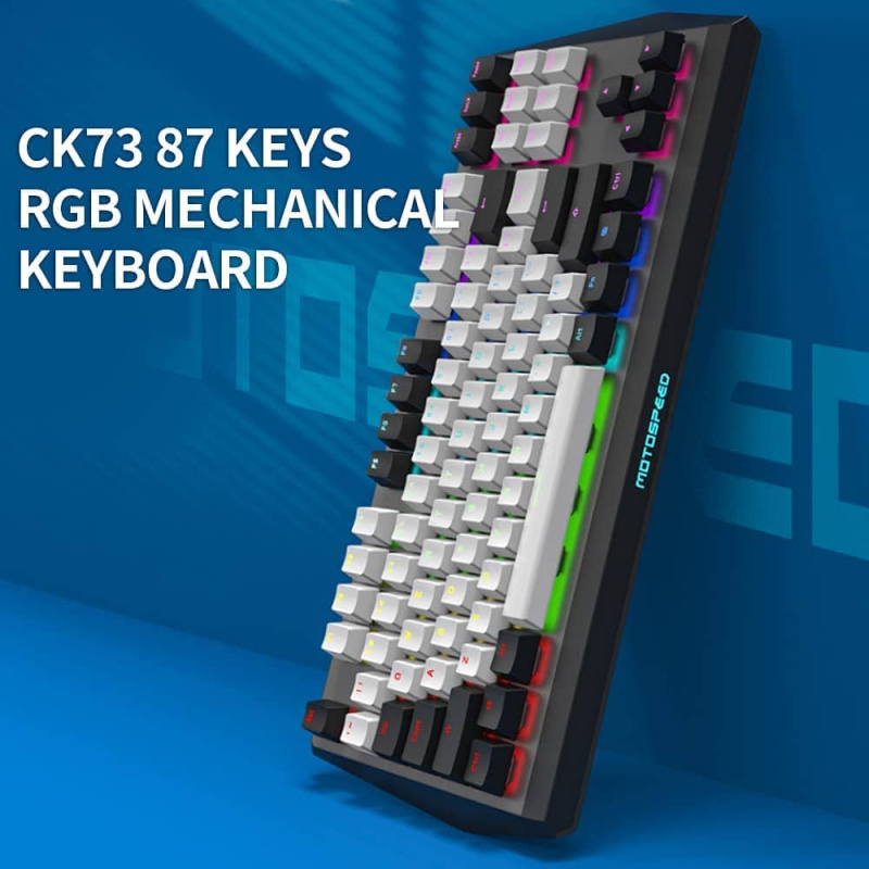 Motospeed RGB Mechanical Programmable Gaming Keyboard 電競自定義遊戲機械鍵盤 CK73