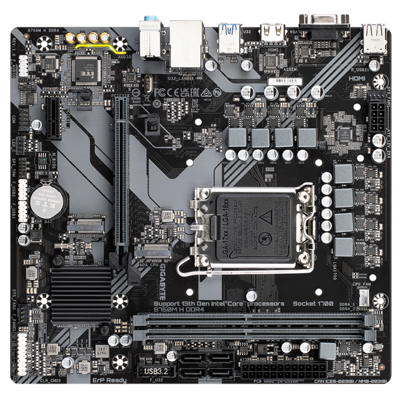 GIGABYTE B760M H DDR4 MATX (LGA1700) GIGABYTE B760M H DDR4 MATX (LGA1700)