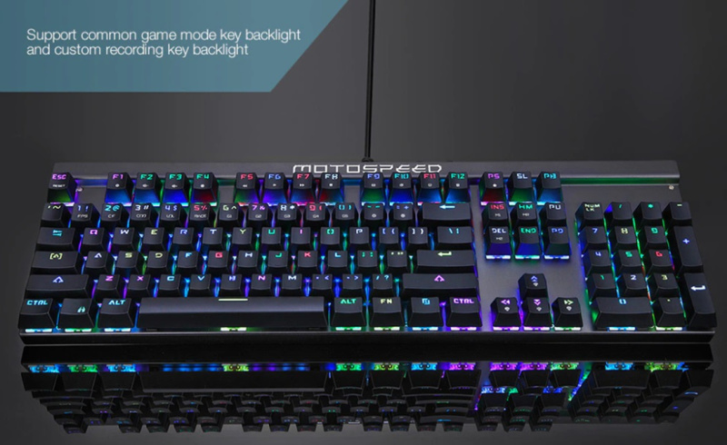 Motospeed RGB Mechanical Programmable Gaming Keyboard 電競自定義遊戲機械鍵盤 CK103