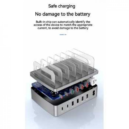 6 USB Ports Smart Charger QC 3.0 - Intelligent Multi Port Charging Station