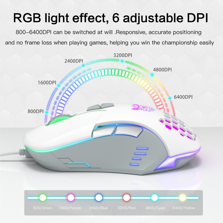 Onikuma Programmable RGB Gaming Mouse CW902 電競自定義遊戲滑鼠