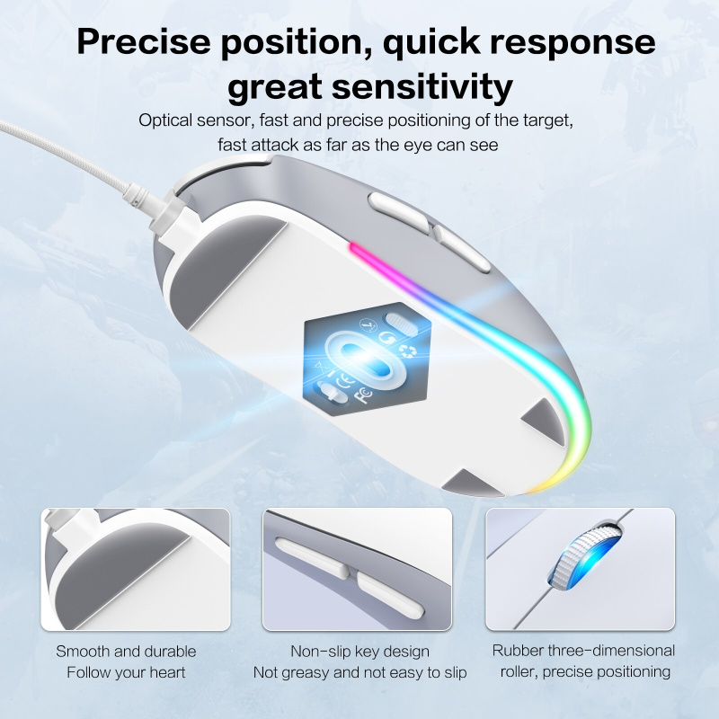 Onikuma Programmable RGB Gaming Mouse Cute Cat's Paw CW918