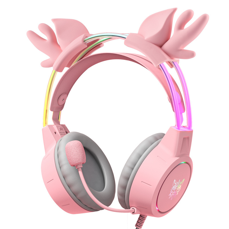 Onikuma RGB Gaming Headset with mic 頭戴式電競耳機 鹿角(可拆卸) X15 Pro