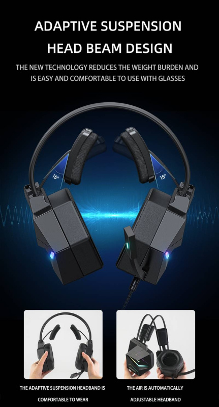 Onikuma RGB Gaming Headset with mic 頭戴式電競耳機 X20