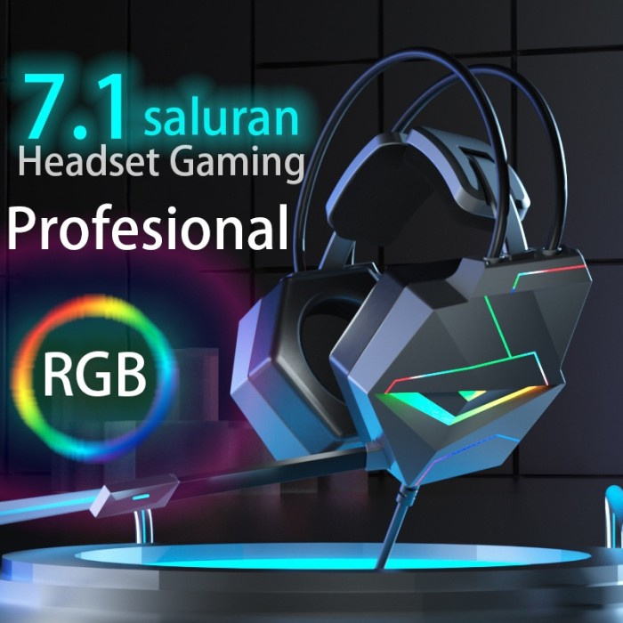 Onikuma 7.1Surround Sound RGB Gaming Headset with mic 頭戴式電競耳機 X20