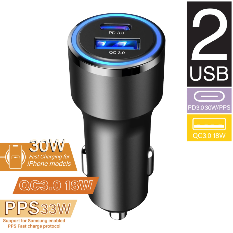 CAPDASE QC 3.0 / USB-C PD 3.0 車載充電器 – Rapider SuperDP48