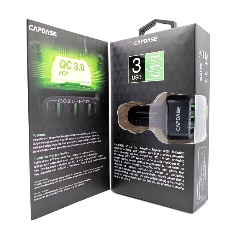 CAPDASE QC3.0 車載充電器 - Rapider 3Q54