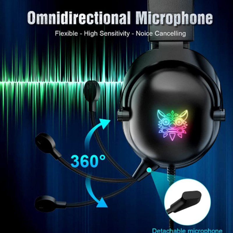 Onikuma RGB Gaming Headset with mic 頭戴式電競耳機 貓耳朵(可拆卸) X11