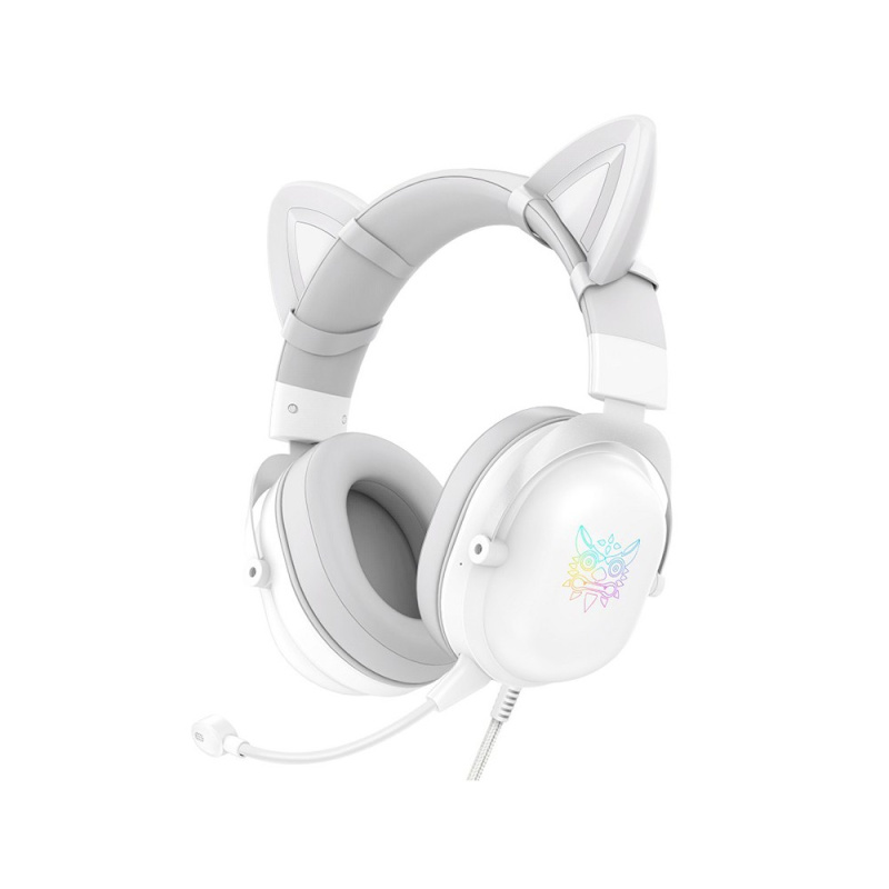 Onikuma RGB Gaming Headset with mic 頭戴式電競耳機 貓耳朵(可拆卸) X11