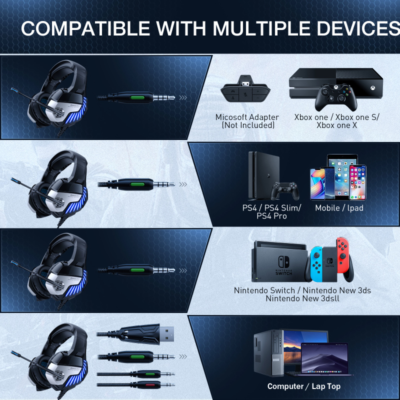 Onikuma Gaming Headset with mic 頭戴式電競耳機 K5 Pro