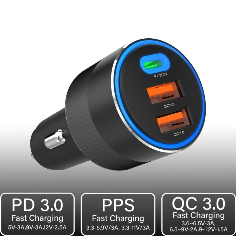 CAPDASE QC 3.0 / PD 3.0 快速充電車載充電器 – Rapider 3P66