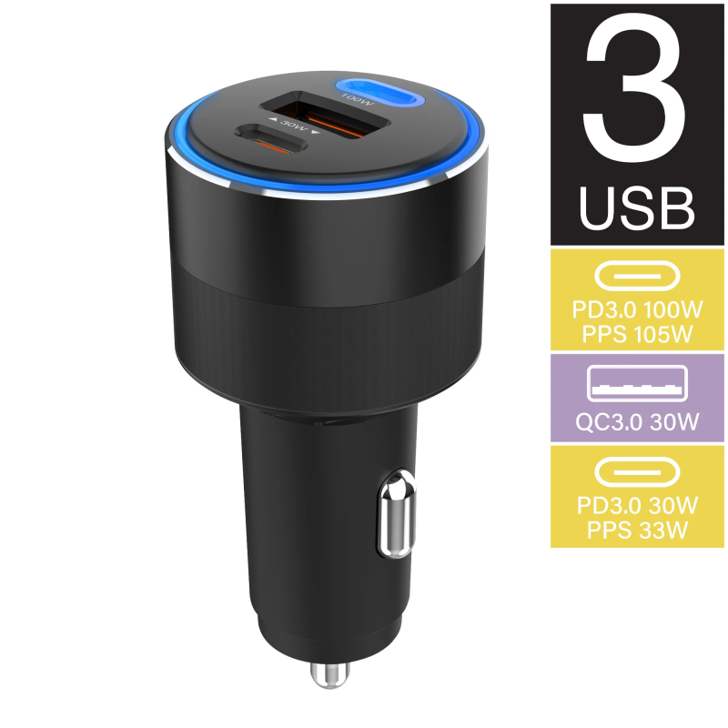 CAPDASE QC 3.0 / PD 3.0 快速充電車載充電器 – Rapider 3P130