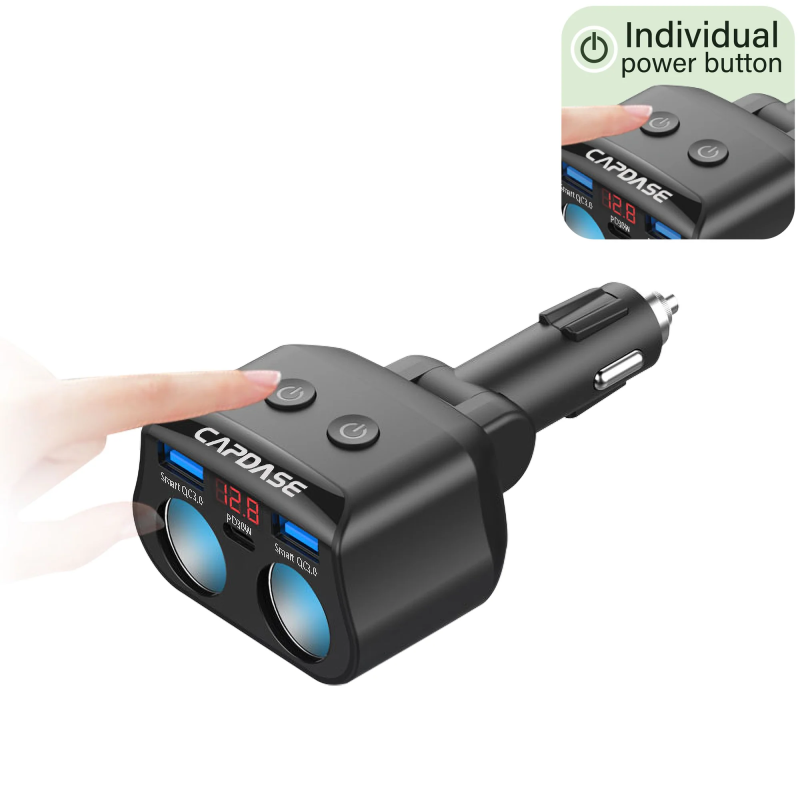 CAPDASE QC 3.0 USB/插座快速充電車載充電器 -PowerDrive B248M