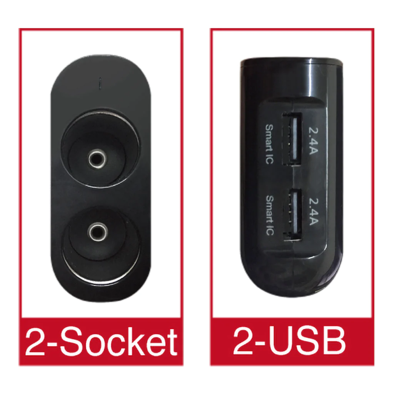 CAPDASE 2插座/2 USB 車載充電器-Power Hub BQ3P3