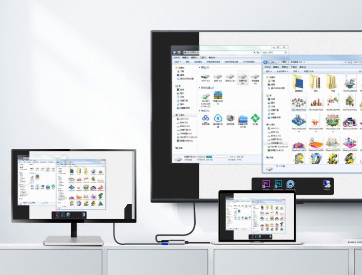 Onten USB 3.0 to HDMI + VGA Adapter (Plug-and-play) OTN-5201B
