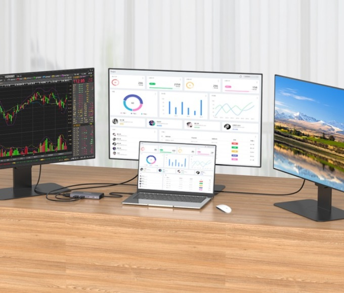 Onten 12 IN 1 Type-C Multi-Function Dock Station Dual HDMI 4K OTN-UC601