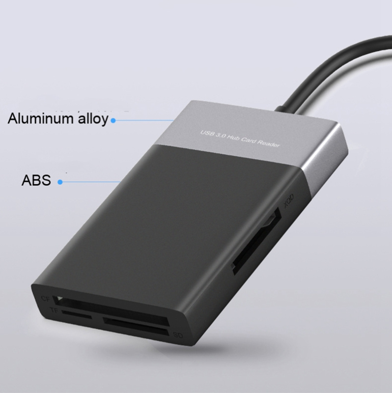 Onten 6 in 1 USB 3.0 Multi-Function Card Reader Hub XQD / CF / SD / TF / 2* USB3.0 OTN-5215B