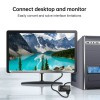 Onten HDMI to HDMI + VGA with Audio Adapter and DC 5V1A Power Supply Port (Plug-and-play) OTN-5165HV
