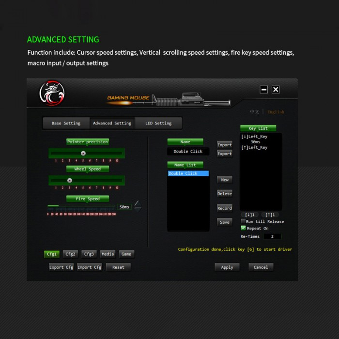 Imice Programmable RGB Gaming Mouse V9