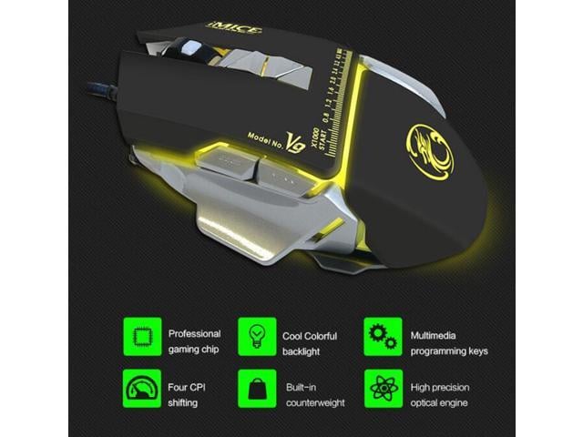 Imice Programmable RGB Gaming Mouse V9