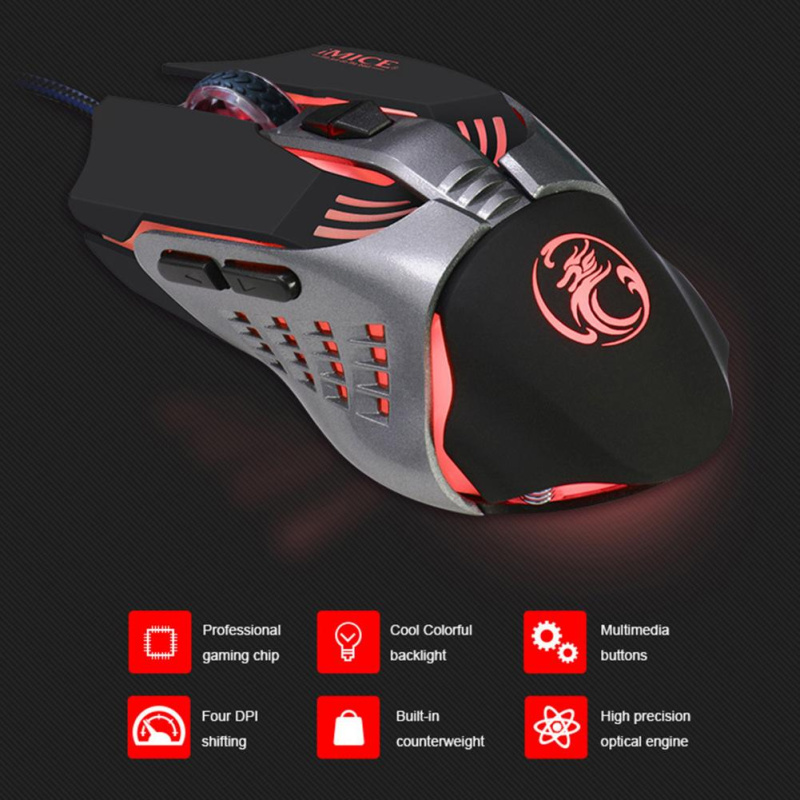 imice Programmable RGB Gaming Mouse V5