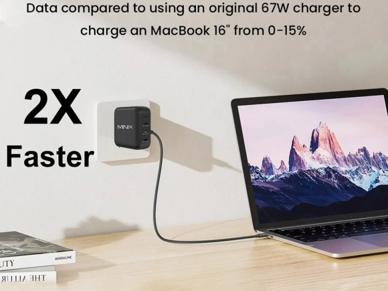 Minix Neo P140 140w GaN PD+USB Charger, 3 x USB Type-C USB-C 旅行插頭充電器