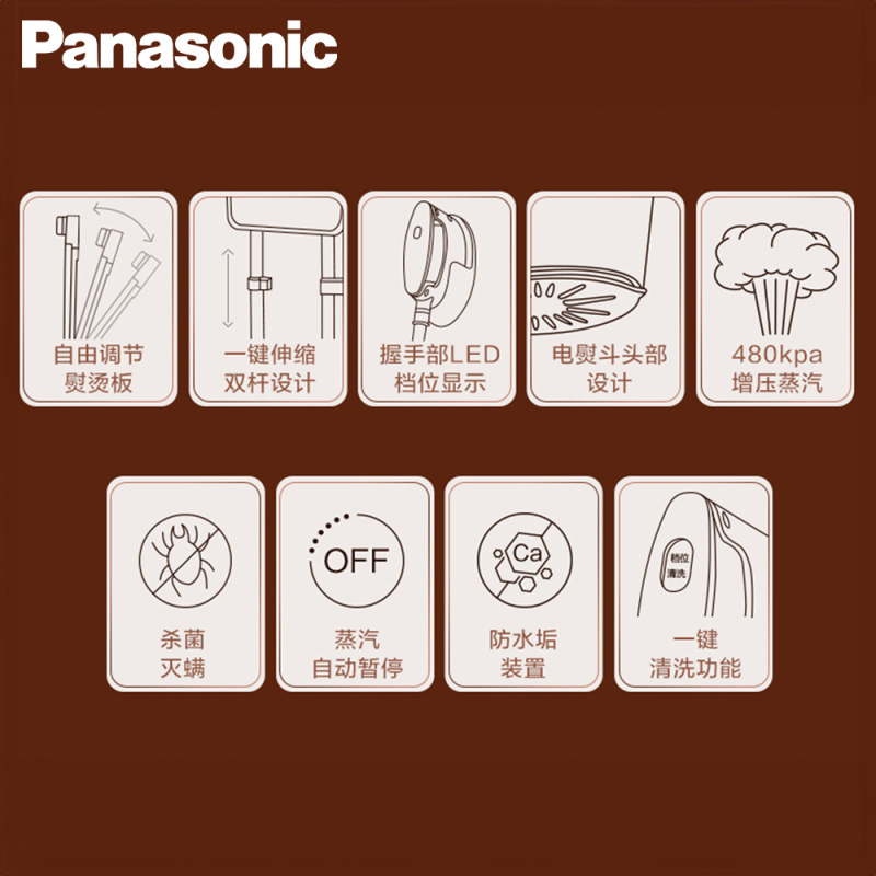 【平行進口 原裝正貨】Panasonic 樂聲 蒸汽掛燙機/電熨斗 NI-GWF120