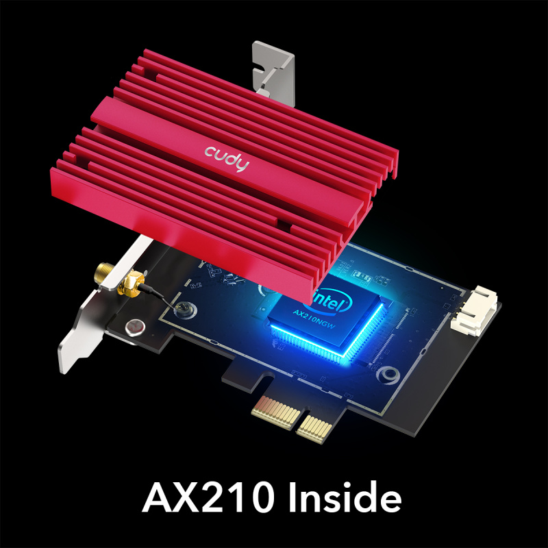 Cudy AX5400 Tri-Band Wi-Fi 6 PCIe Adapter ( WE3000S ) Cudy AX5400 Tri-Band Wi-Fi 6 PCIe Adapter ( WE3000S )