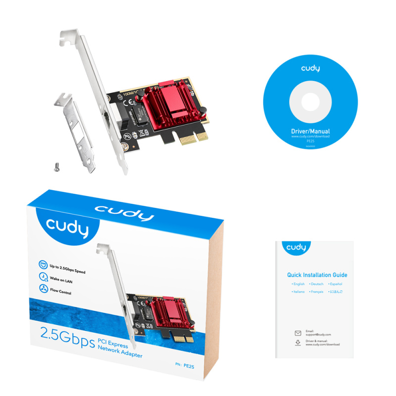Cudy 2.5 Gbps PCI Express Network Adapter ( PE25 ) Cudy 2.5 Gbps PCI Express Network Adapter ( PE25 )