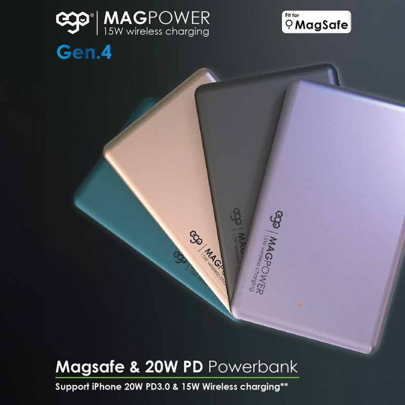 【現貨發售】EGO MAGPOWER Gen.4 10000mAh MagSafe 移動電源【原裝行貨 一年保養】